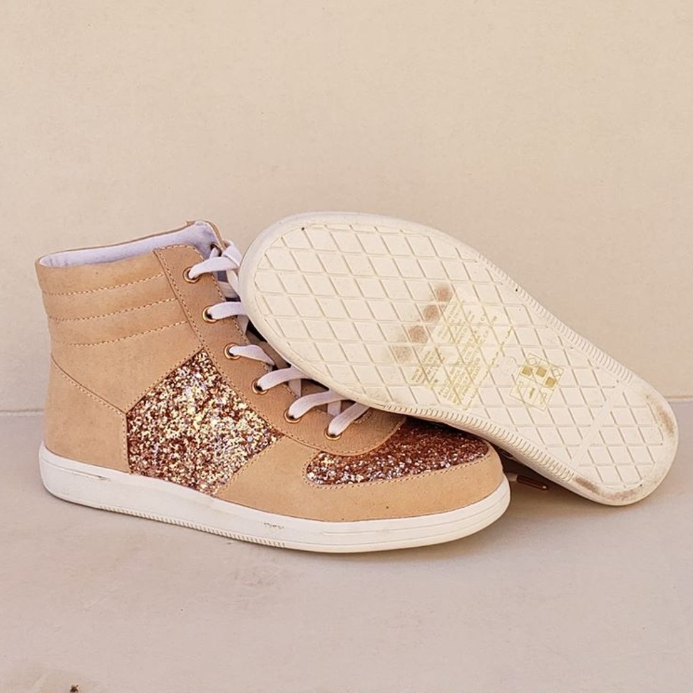 G By GUESS Yesi Glitter High-Top Sneakers - Picture 8 of 8